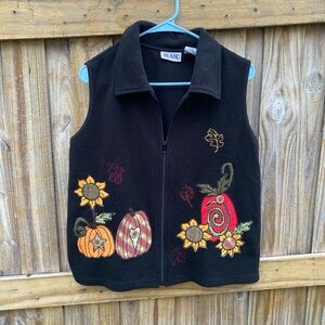 Vintage Blair fleece Fall pumpkins vest